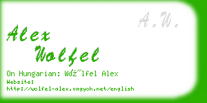 alex wolfel business card